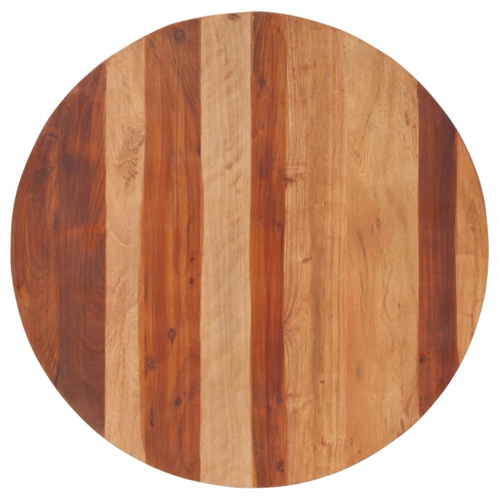 Vetonek Tablero de mesa redonda madera maciza de acacia 25-27 mm 80 cm