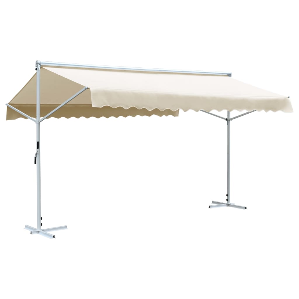 Vetonek Toldo de pie independiente color crema 500x300 cm