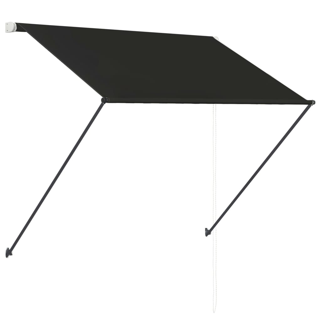 Toldo retráctil con LED gris antracita 150x150 cm vidaXL