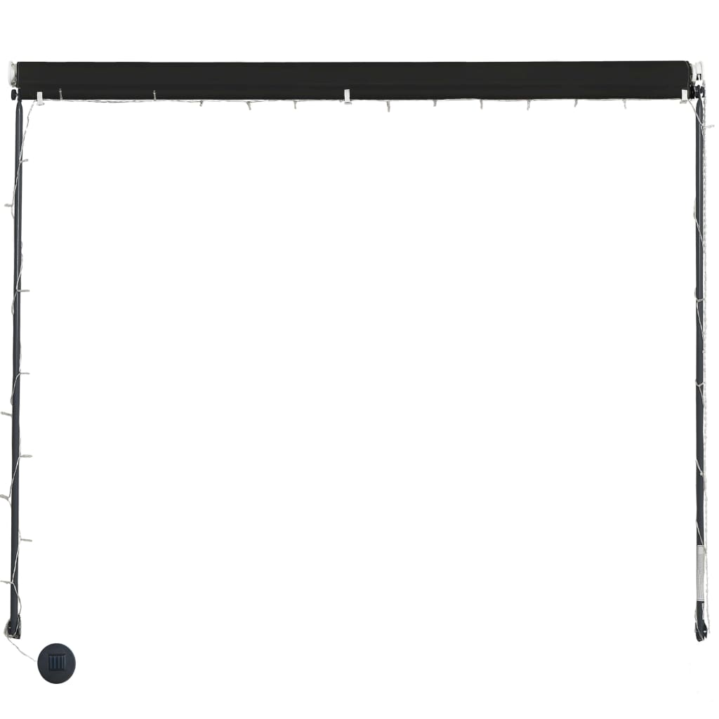 Toldo retráctil con LED gris antracita 150x150 cm vidaXL