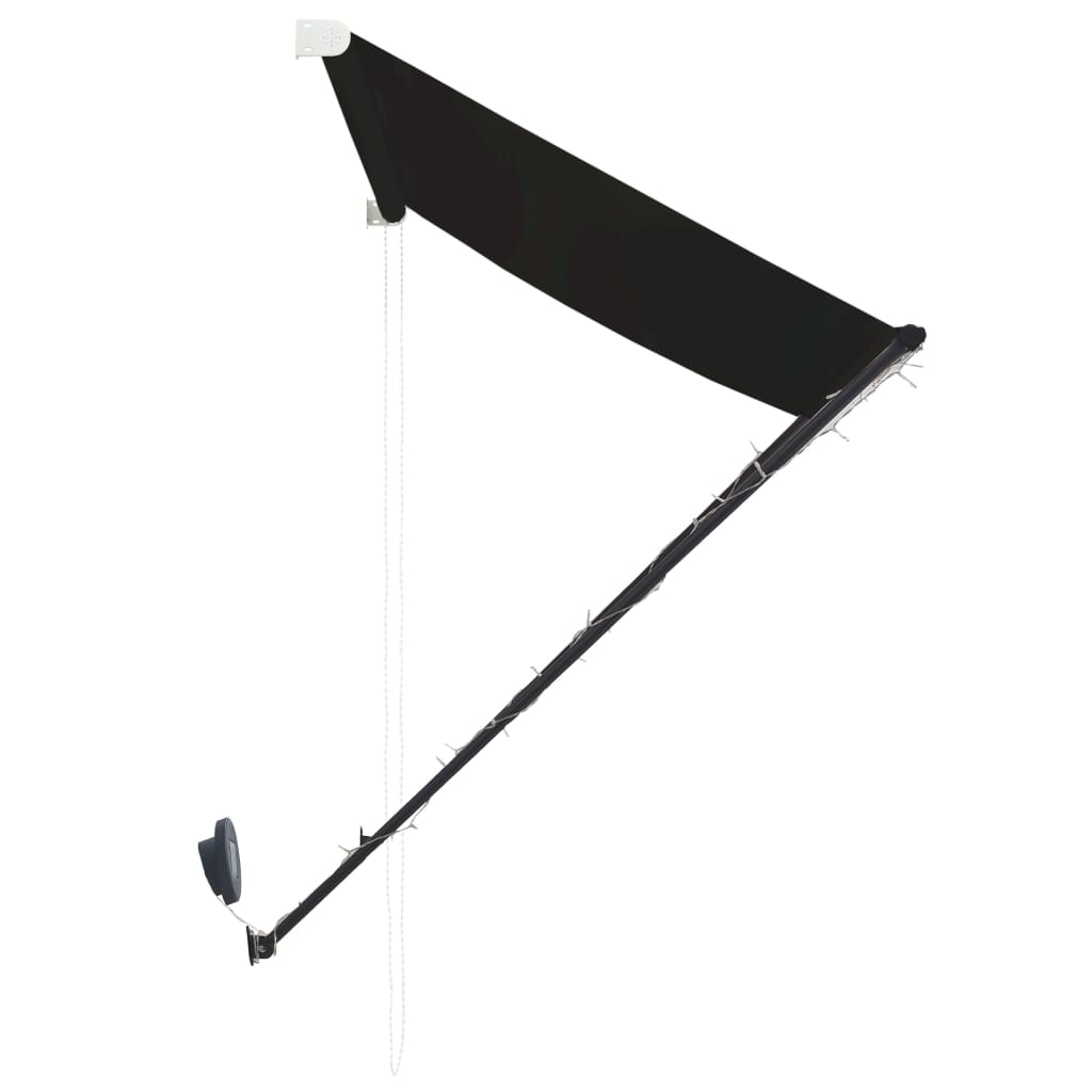 Toldo retráctil con LED gris antracita 150x150 cm vidaXL