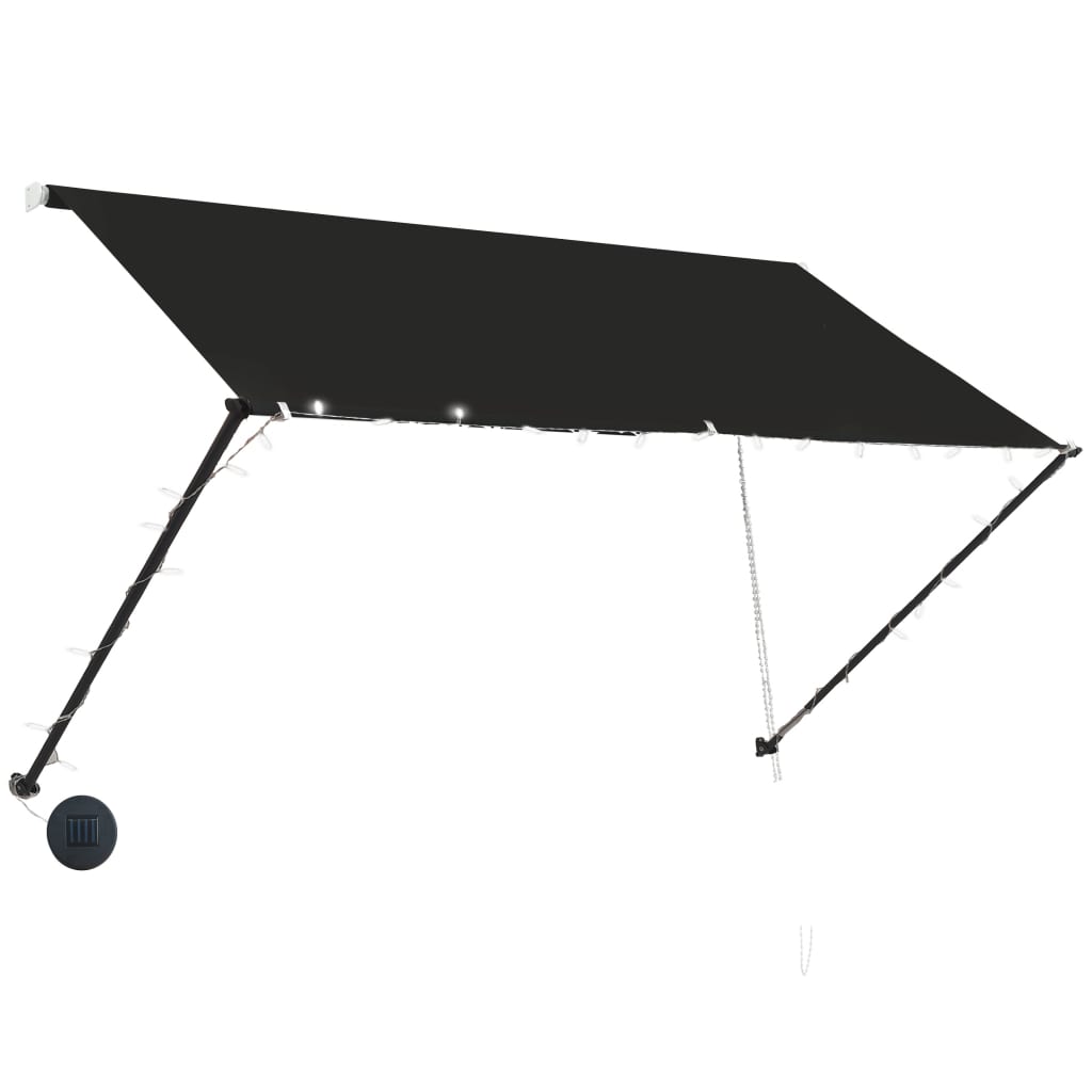 Toldo retráctil con LED gris antracita 250x150 cm vidaXL