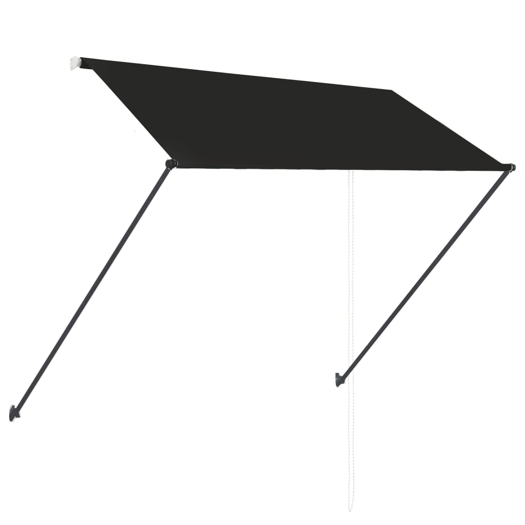 Toldo retráctil con LED gris antracita 250x150 cm vidaXL