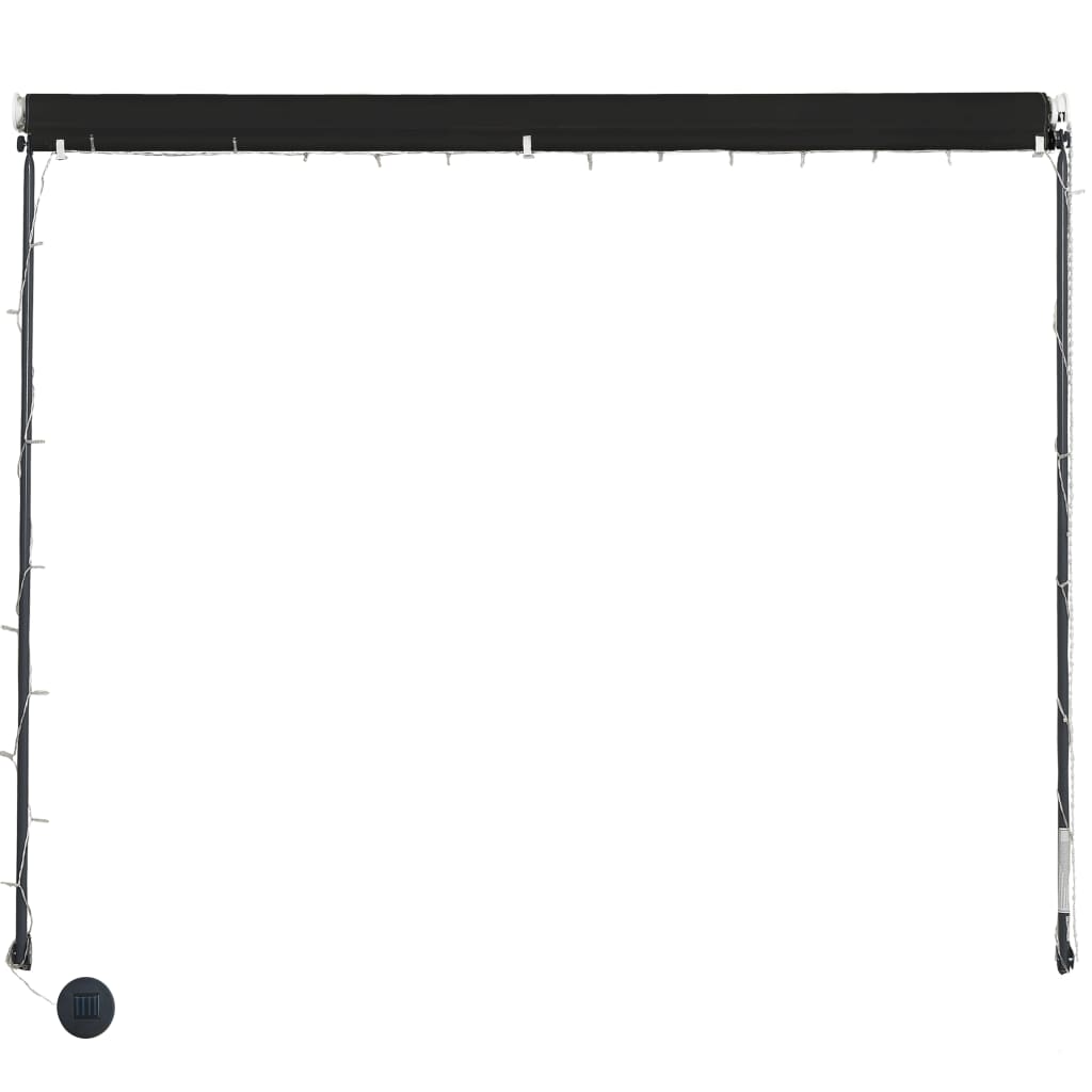 Toldo retráctil con LED gris antracita 250x150 cm vidaXL