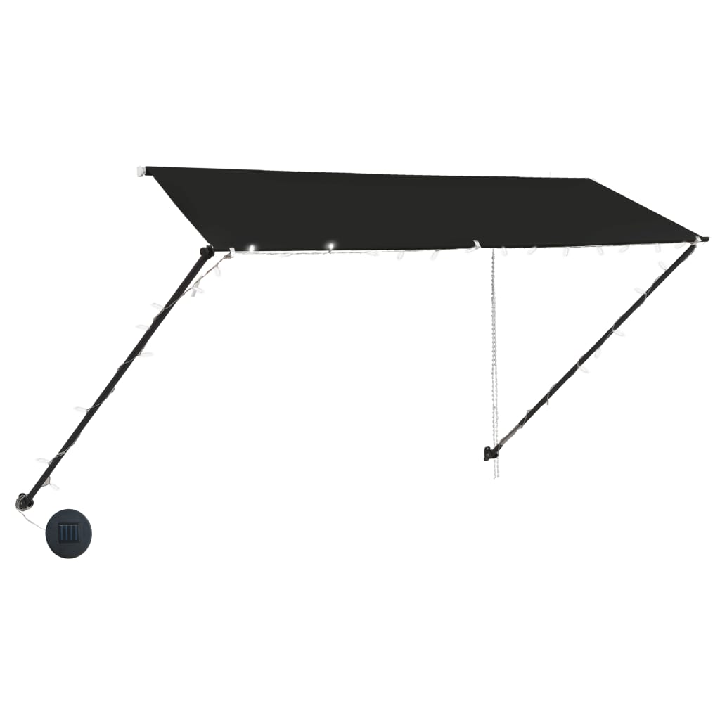 Toldo retráctil con LED gris antracita 350x150 cm vidaXL