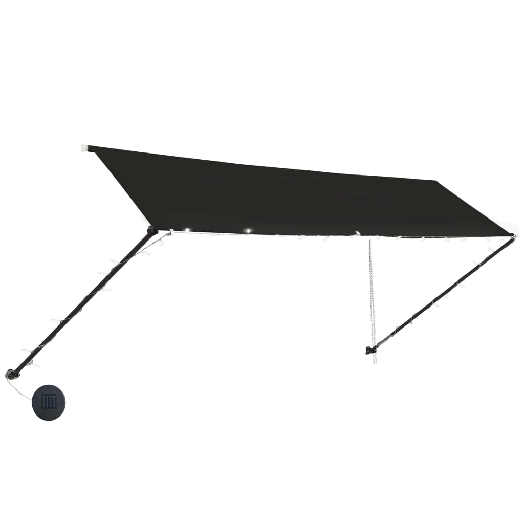 Toldo retráctil con LED gris antracita 400x150 cm vidaXL