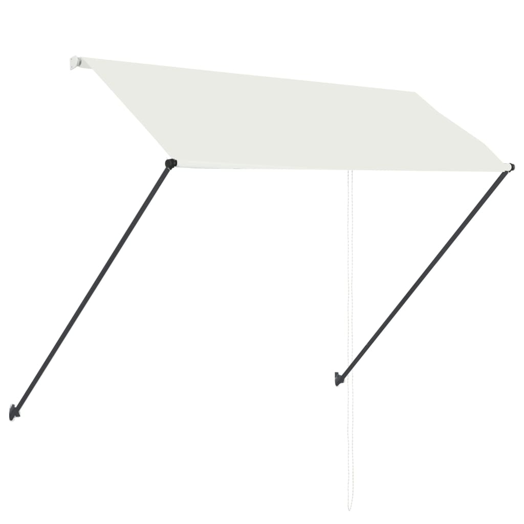 Toldo retráctil con LED color crema 250x150 cm vidaXL