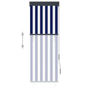 Blue and white outdoor roller blind 60x250 cm v5034 - Vetonek