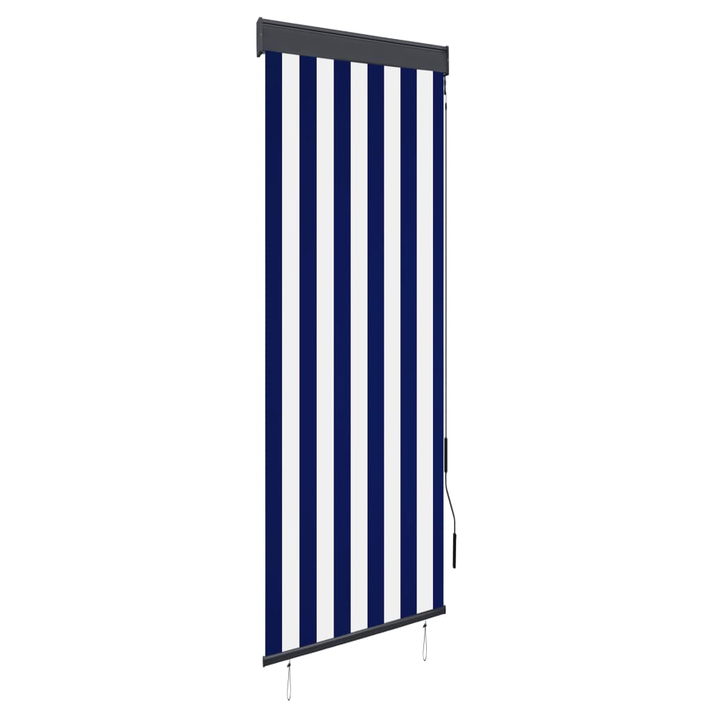 Vetonek Estor enrollable de exterior azul y blanco 60x250 cm