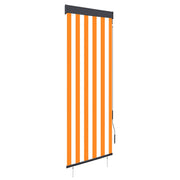 White and orange outdoor roller blind 60x250 cm v5058 Vetonek