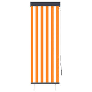Vetonek White and orange outdoor roller blind 60x250 cm