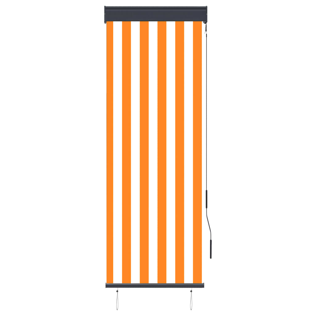 Vetonek White and orange outdoor roller blind 60x250 cm
