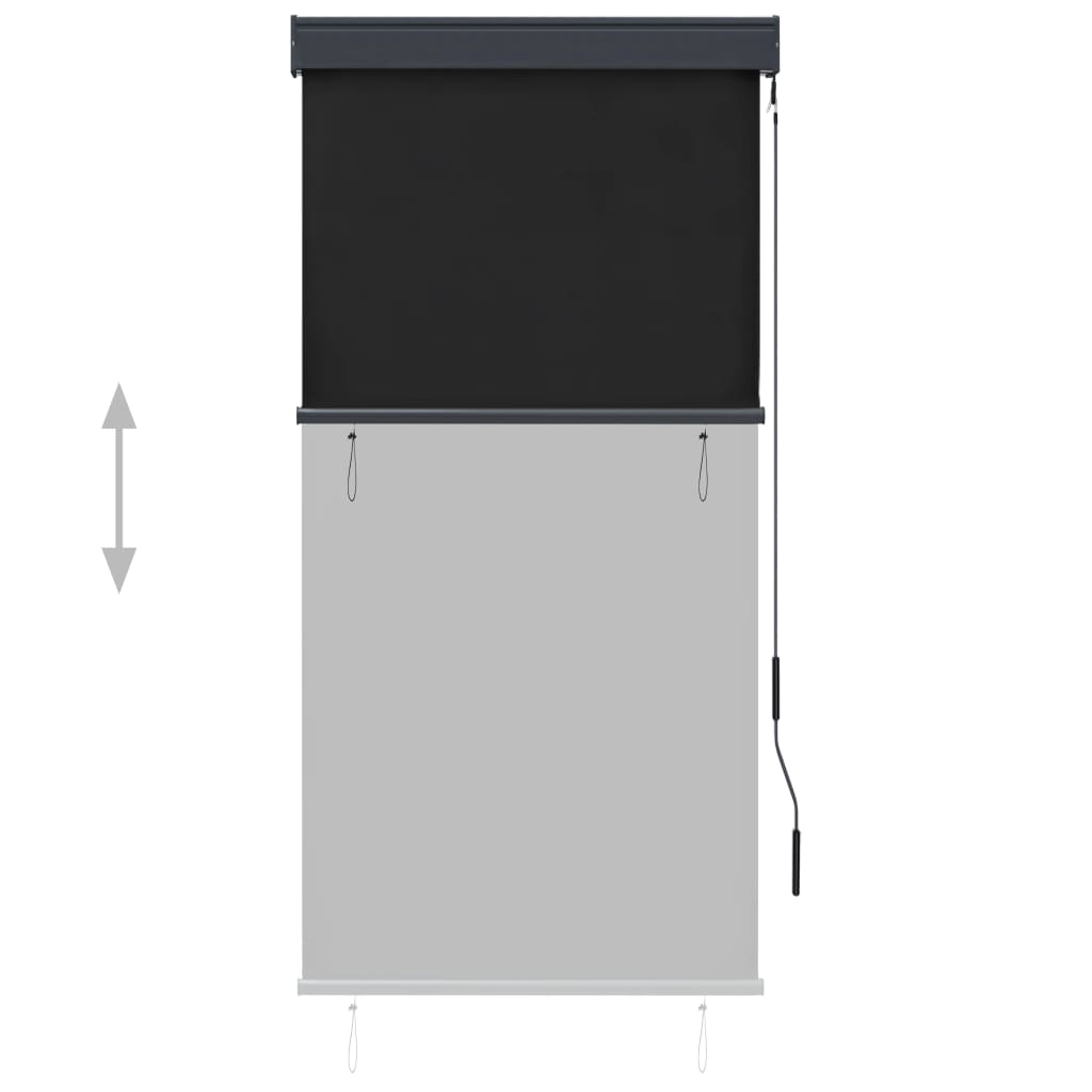 Estor enrollable de exterior gris antracita 80x250 cm V5126 Vetonek