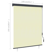 Cream outdoor roller blind 140x250 cm V5317 Vetonek