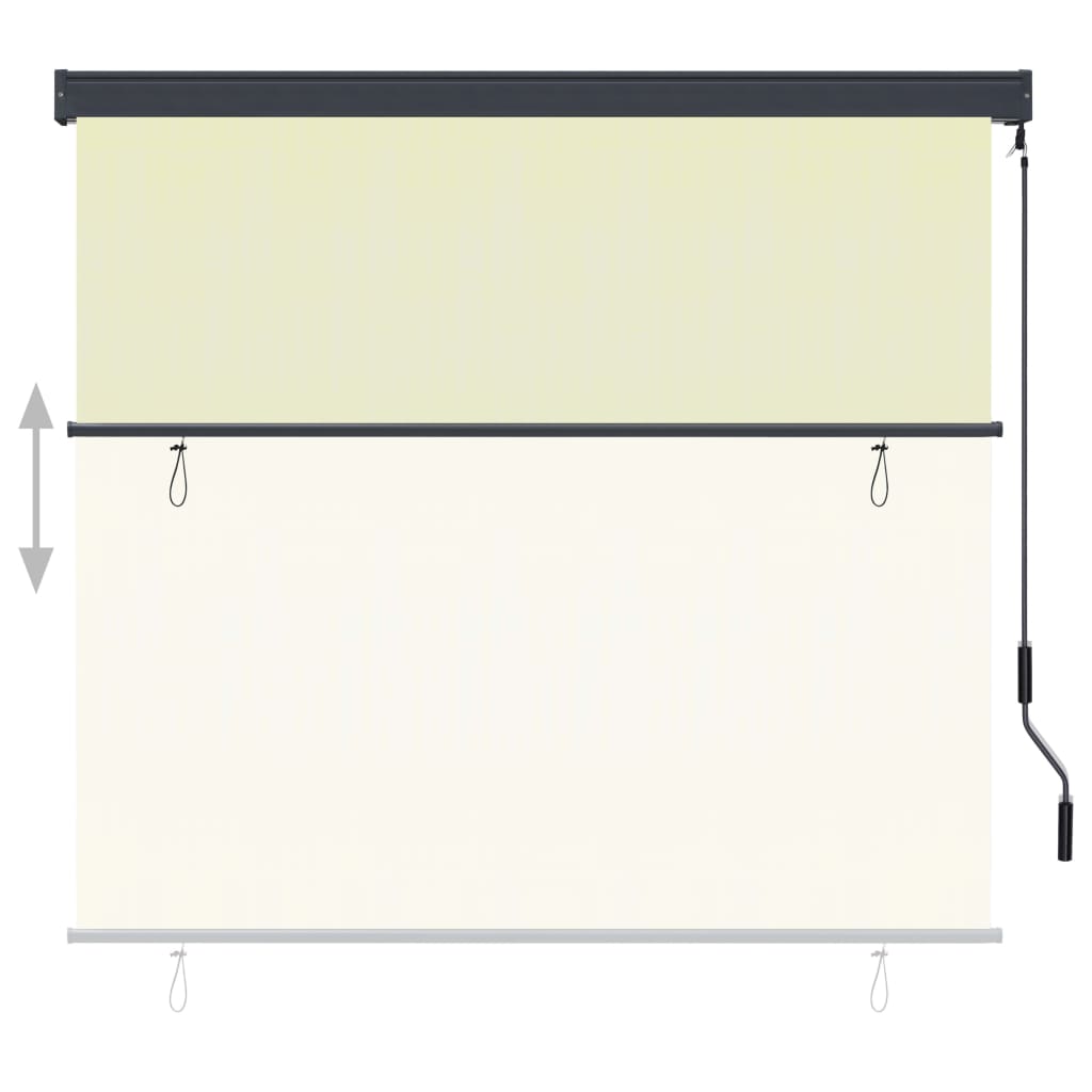 Cream outdoor roller blind 160x250 cm V5379 Vetonek