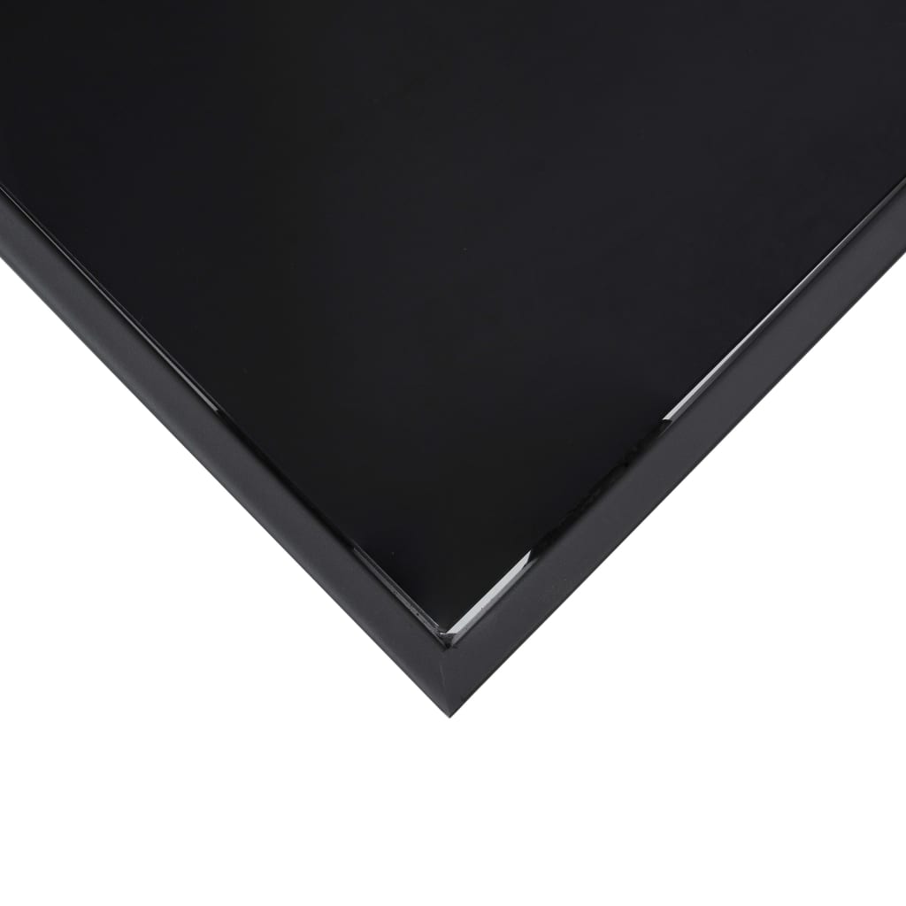 High Garden Table Black Tempered 110x60x110 cm V21