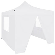 Carpa plegable profesional con 4 paredes acero blanco 3x3 m v0134 Vetonek