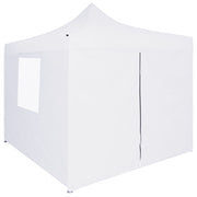Vetonek Carpa plegable profesional con 4 paredes acero blanco 3x3 m