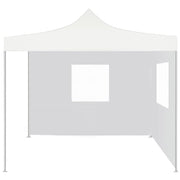 Vetonek Carpa plegable profesional con 2 paredes acero blanco 3x3 m