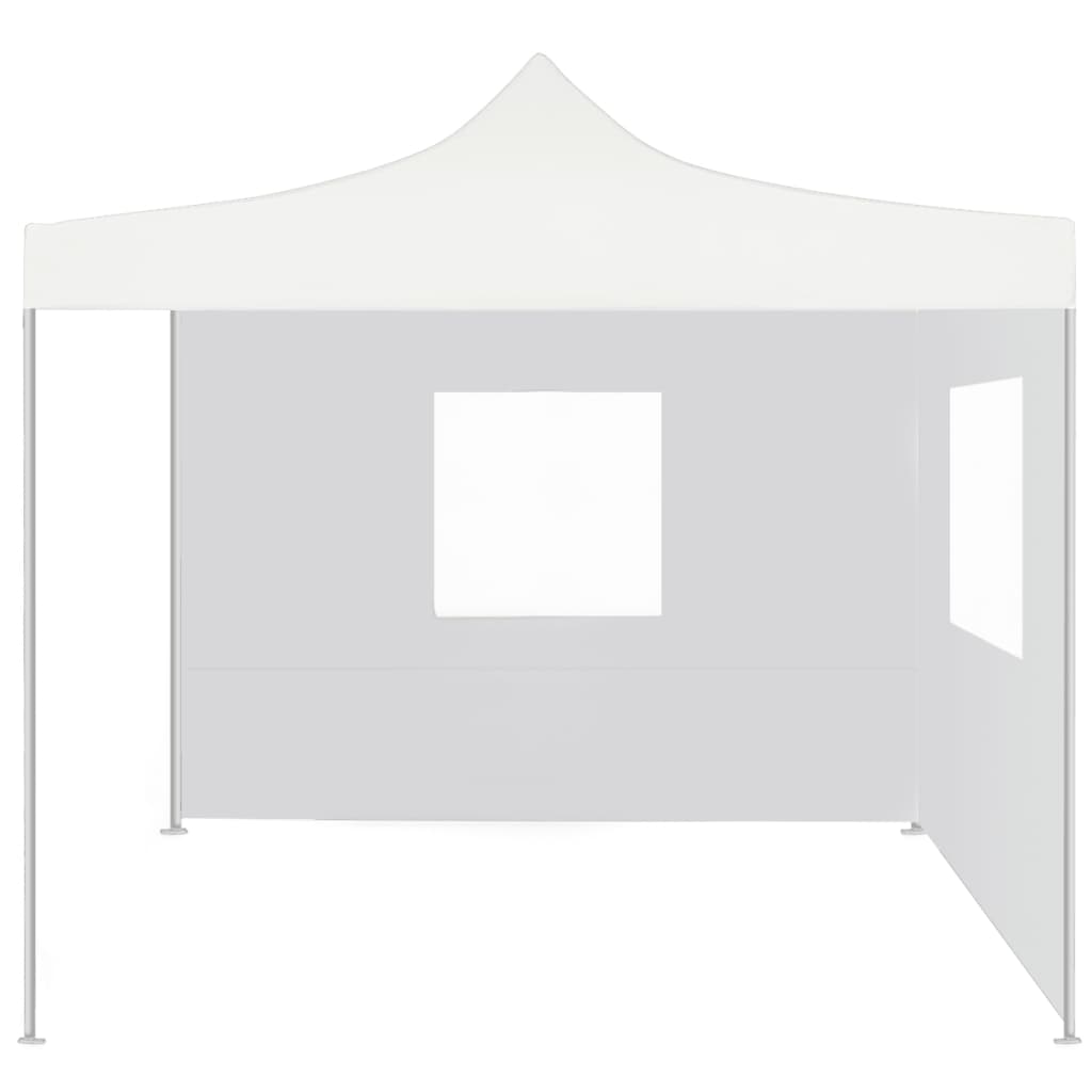 Vetonek Carpa plegable profesional con 2 paredes acero blanco 3x3 m