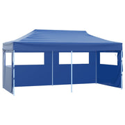 Carpa plegable profesional con 4 paredes acero azul 3x6 m v0172 Vetonek
