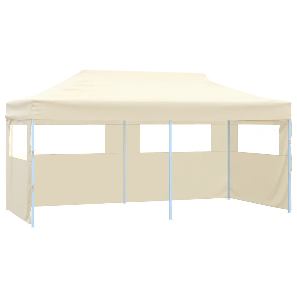 Carpa plegable profesional con 4 paredes acero color crema 3x6m v0189 Vetonek