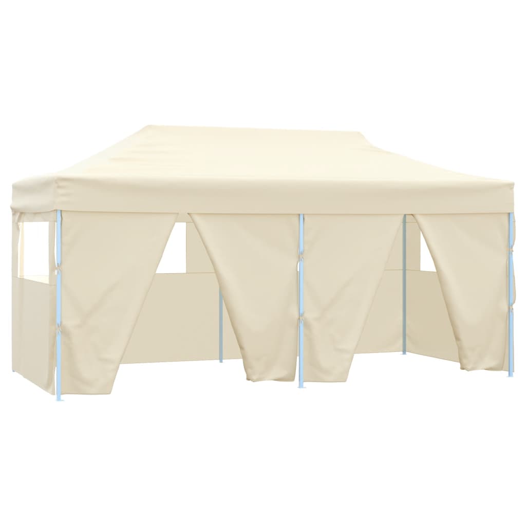 Vetonek Carpa plegable profesional con 4 paredes acero color crema 3x6m