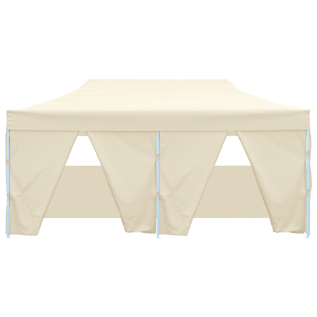 Carpa plegable profesional con 4 paredes acero color crema 3x6m v0189 - Vetonek