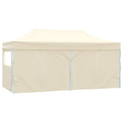 Carpa plegable profesional con 4 paredes acero color crema 3x6m v0189 - Vetonek