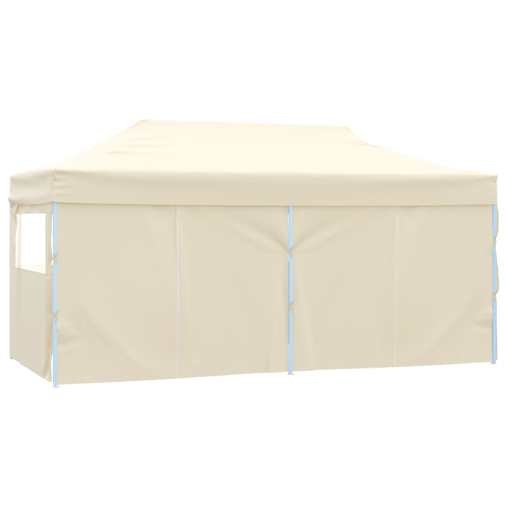 Carpa plegable profesional con 4 paredes acero color crema 3x6m v0189 - Vetonek
