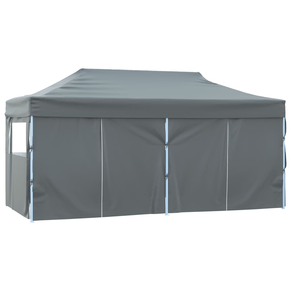 Carpa plegable profesional con 4 paredes acero antracita 3x6 m v0196 - Vetonek