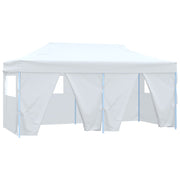 Vetonek Carpa plegable profesional con 4 paredes acero blanco 3x6 m