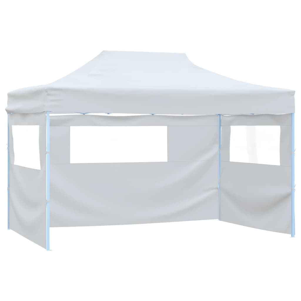 Carpa plegable para celebraciones con 3 paredes blanco 3x4,5 m v0233 Vetonek