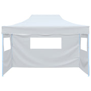 Carpa plegable para celebraciones con 3 paredes blanco 3x4,5 m v0233 - Vetonek