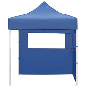 Vetonek Carpa plegable profesional con 2 paredes acero azul 2x2 m