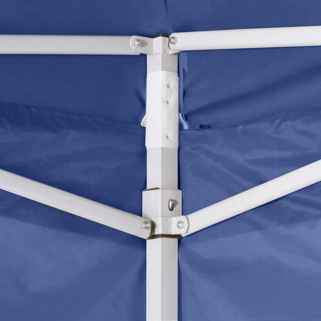 Carpa plegable profesional con 2 paredes acero azul 2x2 m v0301 - Vetonek