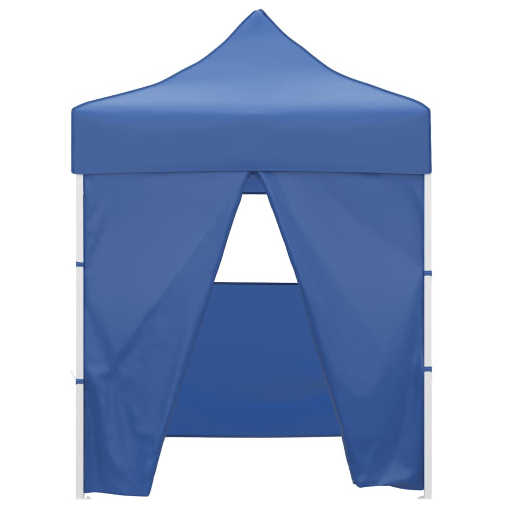 Carpa plegable profesional con 4 paredes acero azul 2x2 m - Vetonek