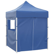 Carpa plegable profesional con 4 paredes acero azul 2x2 m - Vetonek