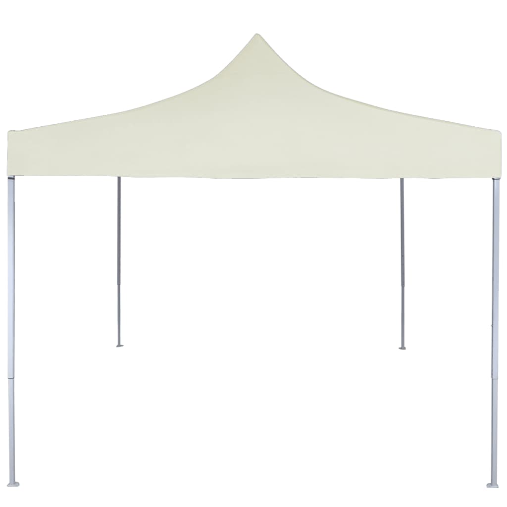 Vetonek Carpa plegable profesional acero color crema 2x2 m