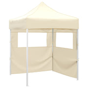 Carpa plegable profesional con 2 paredes acero color crema 2x2m v0332 Vetonek
