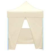 Carpa plegable profesional con 4 paredes acero color crema 2x2m v82 - Vetonek