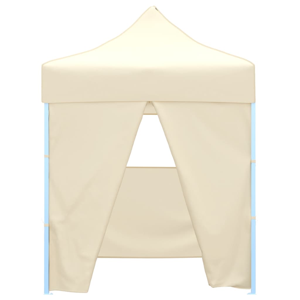 Vetonek Carpa plegable profesional con 4 paredes acero color crema 2x2m