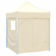Carpa plegable profesional con 4 paredes acero color crema 2x2m v82 - Vetonek