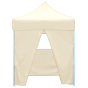 Carpa plegable profesional con 4 paredes acero color crema 2x2m v82 Vetonek
