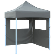 Carpa plegable profesional 2 paredes acero gris antracita 2x2 m v0363 Vetonek