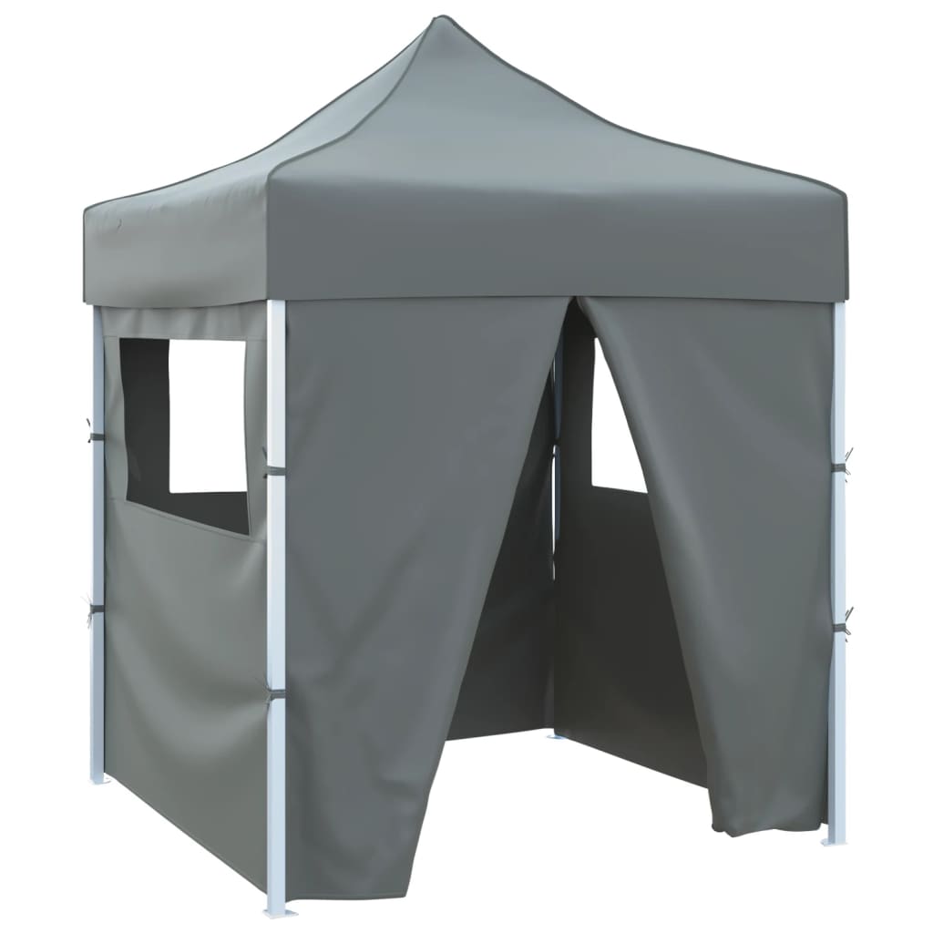 Carpa plegable profesional 4 paredes acero gris antracita 2x2 m v0370 Vetonek