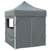 Carpa plegable profesional 4 paredes acero gris antracita 2x2 m v0370 - Vetonek