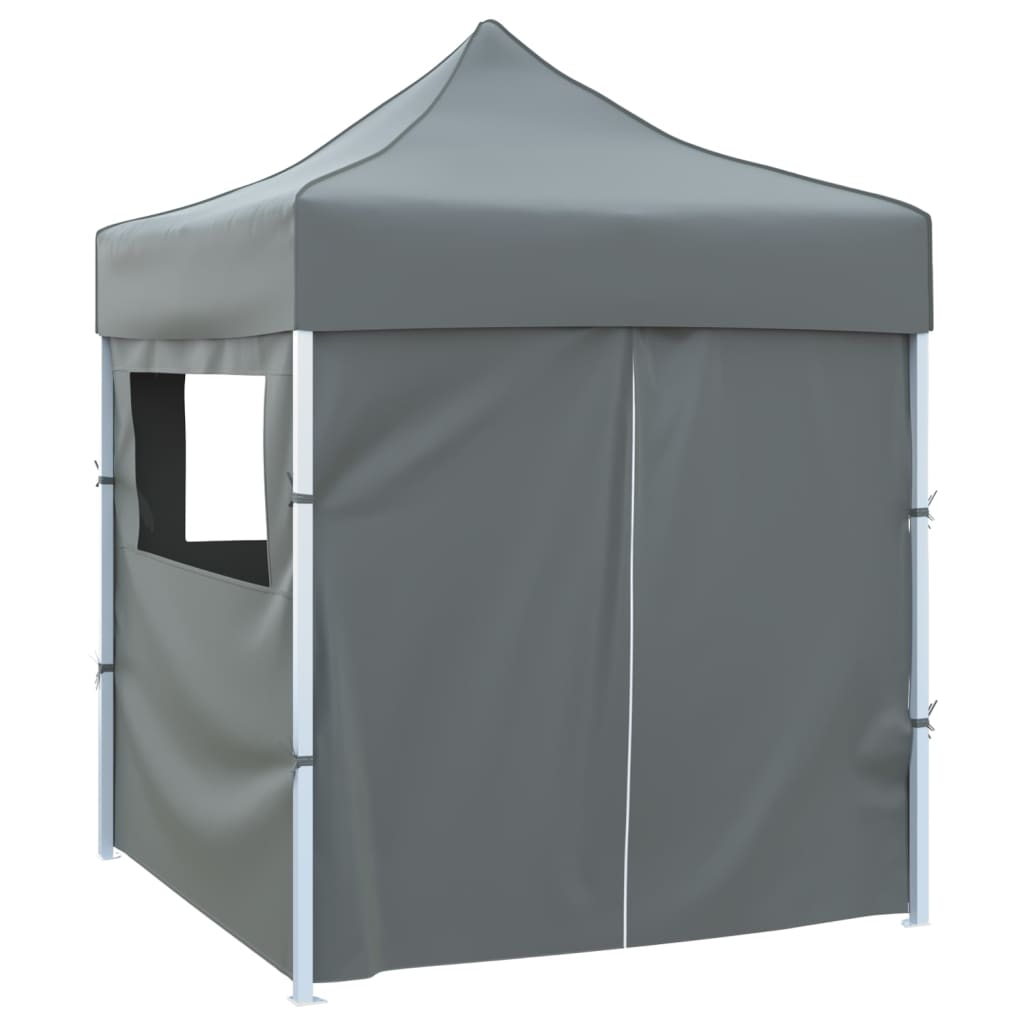 Carpa plegable profesional 4 paredes acero gris antracita 2x2 m v0370 - Vetonek