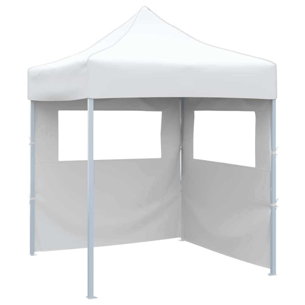 Carpa plegable profesional con 2 paredes acero blanco 2x2 m v0394 Vetonek