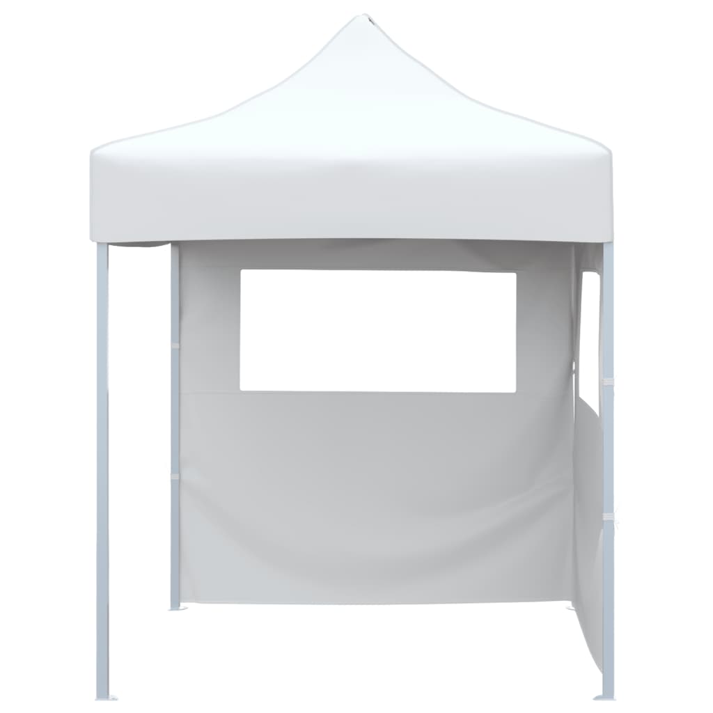 Vetonek Carpa plegable profesional con 2 paredes acero blanco 2x2 m